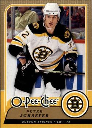 #334 Peter Schaefer - Boston Bruins - 2008-09 O-Pee-Chee Hockey