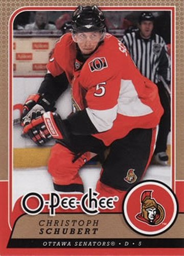 #341 Christoph Schubert - Ottawa Senators - 2008-09 O-Pee-Chee Hockey