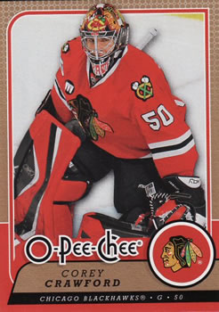 #351 Corey Crawford - Chicago Blackhawks - 2008-09 O-Pee-Chee Hockey