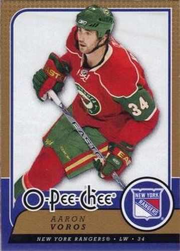 #363 Aaron Voros - New York Rangers - 2008-09 O-Pee-Chee Hockey