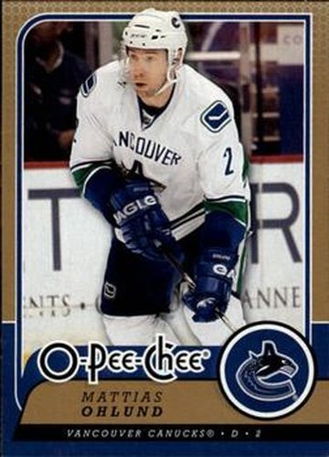 #374 Mattias Ohlund - Vancouver Canucks - 2008-09 O-Pee-Chee Hockey