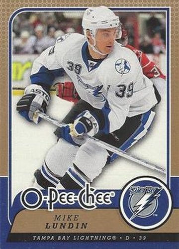 #375 Mike Lundin - Tampa Bay Lightning - 2008-09 O-Pee-Chee Hockey