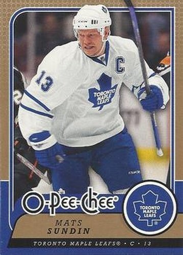 #38 Mats Sundin - Toronto Maple Leafs - 2008-09 O-Pee-Chee Hockey