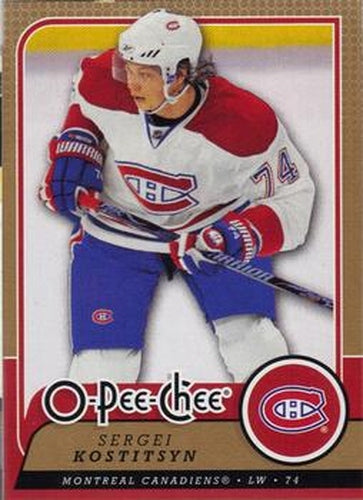 #402 Sergei Kostitsyn - Montreal Canadiens - 2008-09 O-Pee-Chee Hockey