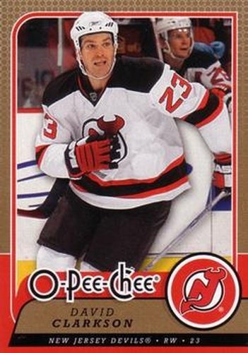 #420 David Clarkson - New Jersey Devils - 2008-09 O-Pee-Chee Hockey
