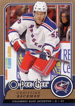 #422 Christian Backman - Columbus Blue Jackets - 2008-09 O-Pee-Chee Hockey