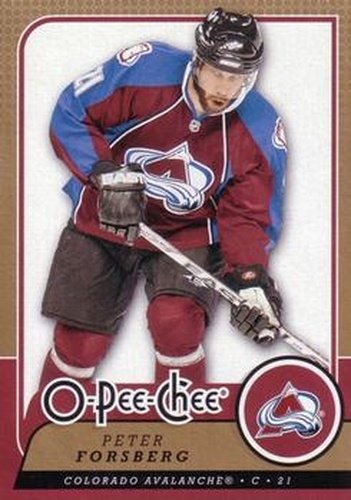#428 Peter Forsberg - Colorado Avalanche - 2008-09 O-Pee-Chee Hockey