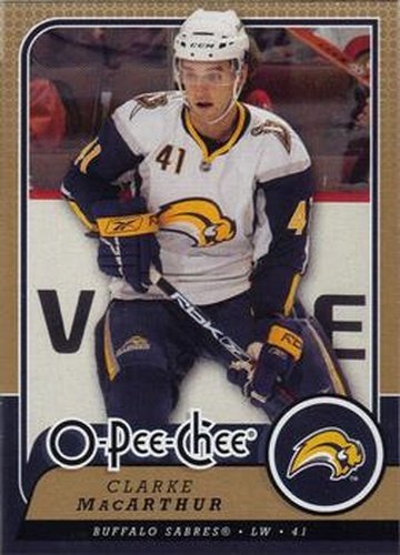 #431 Clarke MacArthur - Buffalo Sabres - 2008-09 O-Pee-Chee Hockey