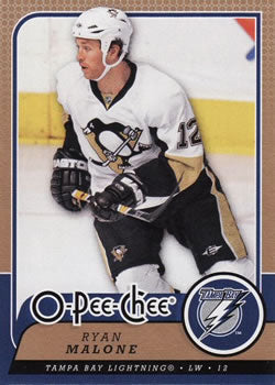 #437 Ryan Malone - Tampa Bay Lightning - 2008-09 O-Pee-Chee Hockey
