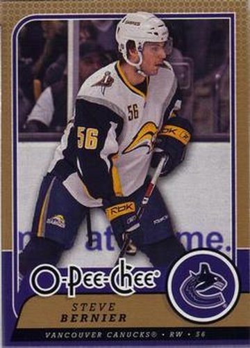 #449 Steve Bernier - Vancouver Canucks - 2008-09 O-Pee-Chee Hockey