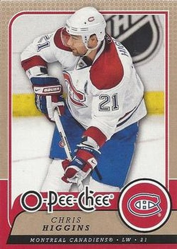 #461 Chris Higgins - Montreal Canadiens - 2008-09 O-Pee-Chee Hockey