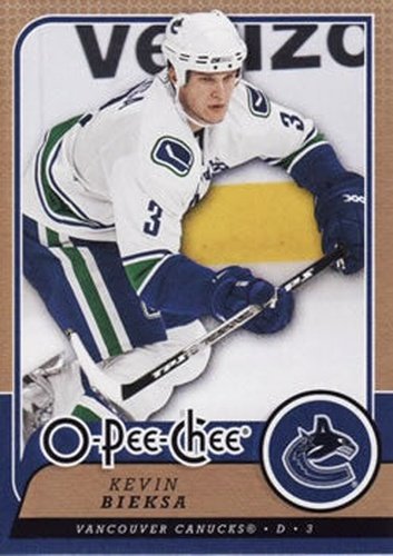 #472 Kevin Bieksa - Vancouver Canucks - 2008-09 O-Pee-Chee Hockey
