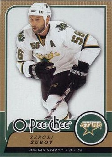 #485 Sergei Zubov - Dallas Stars - 2008-09 O-Pee-Chee Hockey