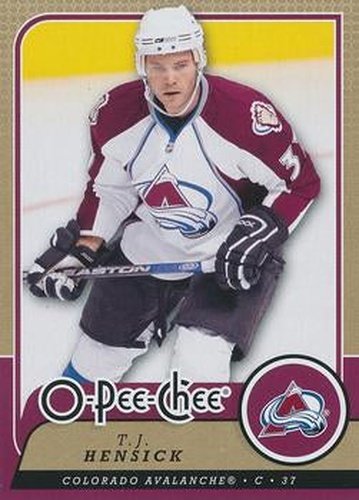 #486 T.J. Hensick - Colorado Avalanche - 2008-09 O-Pee-Chee Hockey