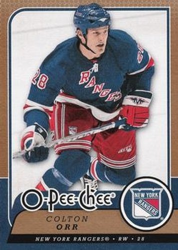 #492 Colton Orr - New York Rangers - 2008-09 O-Pee-Chee Hockey