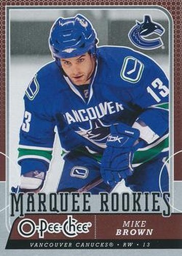 #502 Mike Brown - Vancouver Canucks - 2008-09 O-Pee-Chee Hockey