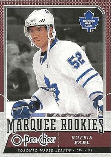 #504 Robbie Earl - Toronto Maple Leafs - 2008-09 O-Pee-Chee Hockey