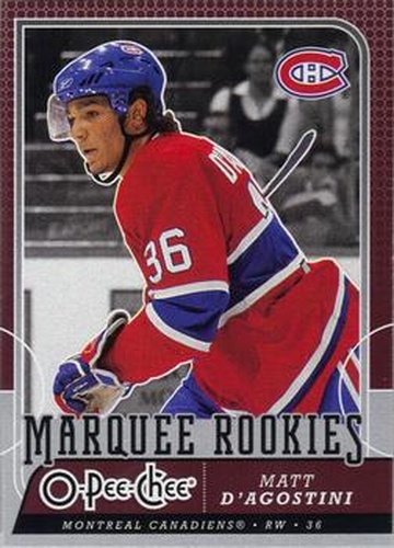 #523 Matt D'Agostini - Montreal Canadiens - 2008-09 O-Pee-Chee Hockey