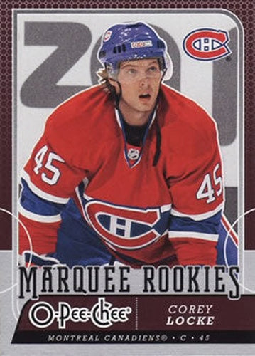 #524 Corey Locke - Montreal Canadiens - 2008-09 O-Pee-Chee Hockey