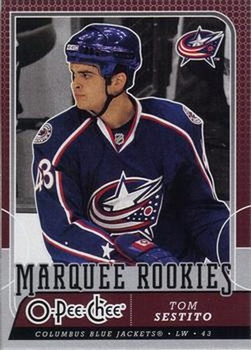 #533 Tom Sestito - Columbus Blue Jackets - 2008-09 O-Pee-Chee Hockey