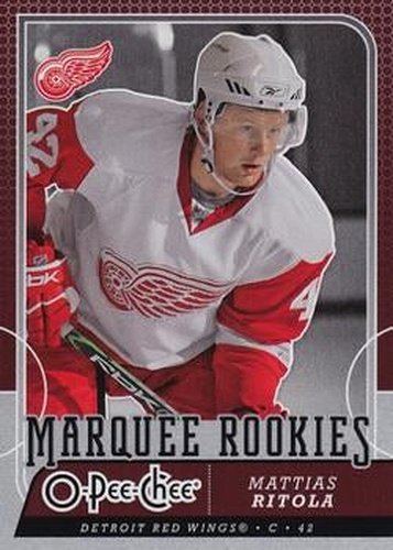 #537 Mattias Ritola - Detroit Red Wings - 2008-09 O-Pee-Chee Hockey
