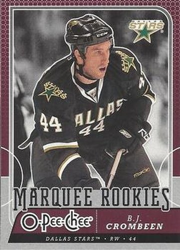 #540 B.J. Crombeen - Dallas Stars - 2008-09 O-Pee-Chee Hockey