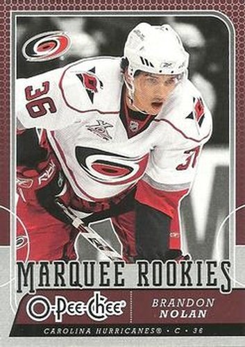 #550 Brandon Nolan - Carolina Hurricanes - 2008-09 O-Pee-Chee Hockey