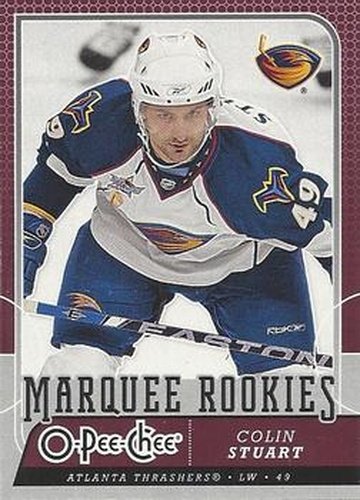 #558 Colin Stuart - Atlanta Thrashers - 2008-09 O-Pee-Chee Hockey