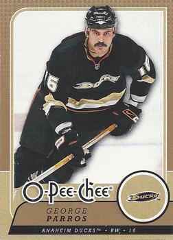#55 George Parros - Anaheim Ducks - 2008-09 O-Pee-Chee Hockey