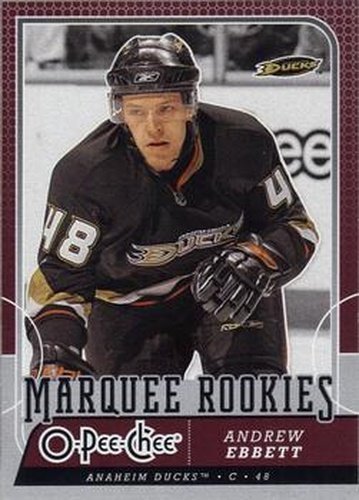 #560 Andrew Ebbett - Anaheim Ducks - 2008-09 O-Pee-Chee Hockey