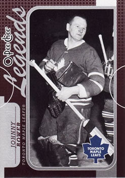 #566 Johnny Bower - Toronto Maple Leafs - 2008-09 O-Pee-Chee Hockey