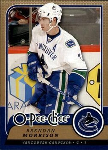 #76 Brendan Morrison - Vancouver Canucks - 2008-09 O-Pee-Chee Hockey