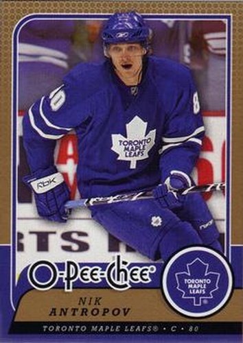 #77 Nik Antropov - Toronto Maple Leafs - 2008-09 O-Pee-Chee Hockey