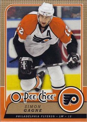 #81 Simon Gagne - Philadelphia Flyers - 2008-09 O-Pee-Chee Hockey