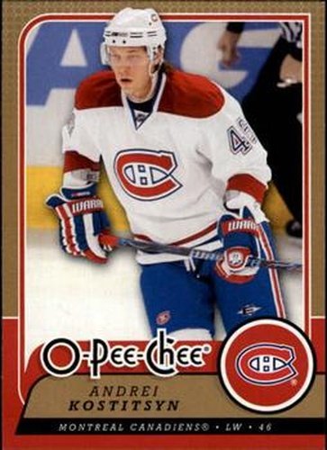 #86 Andrei Kostitsyn - Montreal Canadiens - 2008-09 O-Pee-Chee Hockey