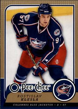 #90 Rostislav Klesla - Columbus Blue Jackets - 2008-09 O-Pee-Chee Hockey