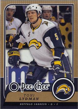 #93 Toni Lydman - Buffalo Sabres - 2008-09 O-Pee-Chee Hockey