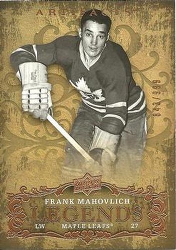 #105 Frank Mahovlich - Toronto Maple Leafs - 2008-09 Upper Deck Artifacts Hockey