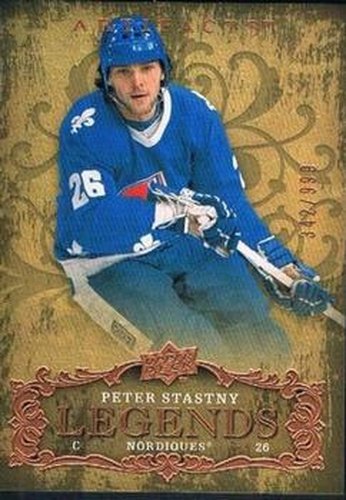 #108 Peter Stastny - Quebec Nordiques - 2008-09 Upper Deck Artifacts Hockey