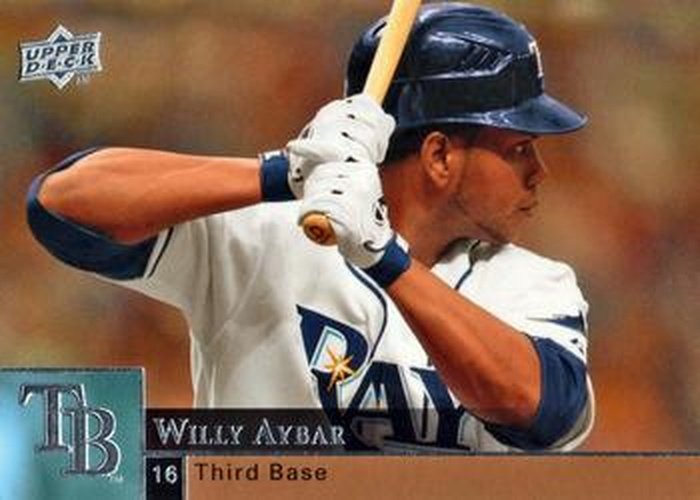 #892 Willy Aybar - Tampa Bay Rays - 2009 Upper Deck Baseball