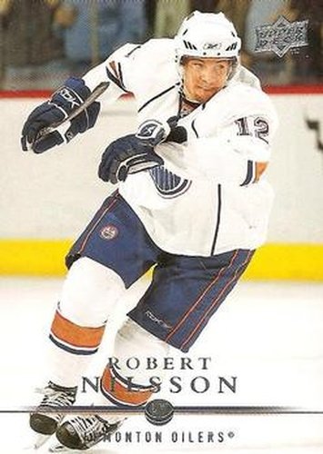 #124 Robert Nilsson - Edmonton Oilers - 2008-09 Upper Deck Hockey