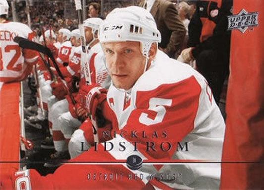 #128 Nicklas Lidstrom - Detroit Red Wings - 2008-09 Upper Deck Hockey