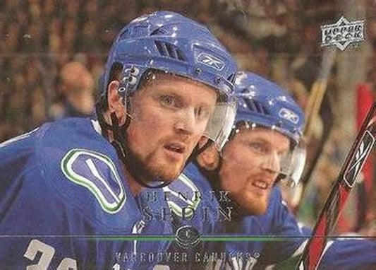 #12 Henrik Sedin - Vancouver Canucks - 2008-09 Upper Deck Hockey