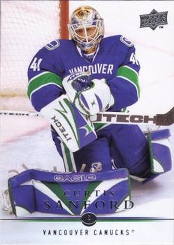 #13 Curtis Sanford - Vancouver Canucks - 2008-09 Upper Deck Hockey