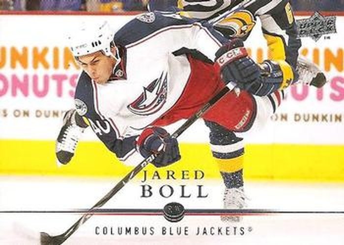 #142 Jared Boll - Columbus Blue Jackets - 2008-09 Upper Deck Hockey