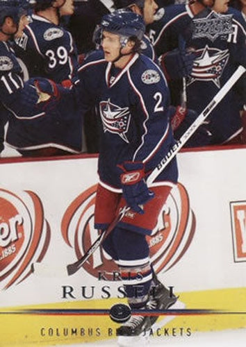 #144 Kris Russell - Columbus Blue Jackets - 2008-09 Upper Deck Hockey
