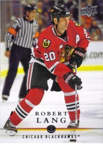 #161 Robert Lang - Chicago Blackhawks - 2008-09 Upper Deck Hockey