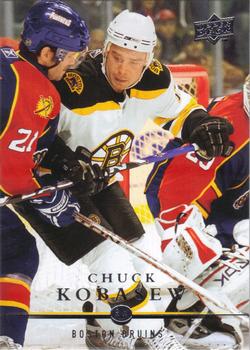 #186 Chuck Kobasew - Boston Bruins - 2008-09 Upper Deck Hockey