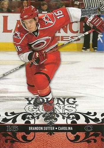 #204 Brandon Sutter - Carolina Hurricanes - 2008-09 Upper Deck Hockey