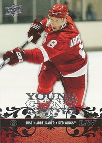 #211 Justin Abdelkader - Detroit Red Wings - 2008-09 Upper Deck Hockey